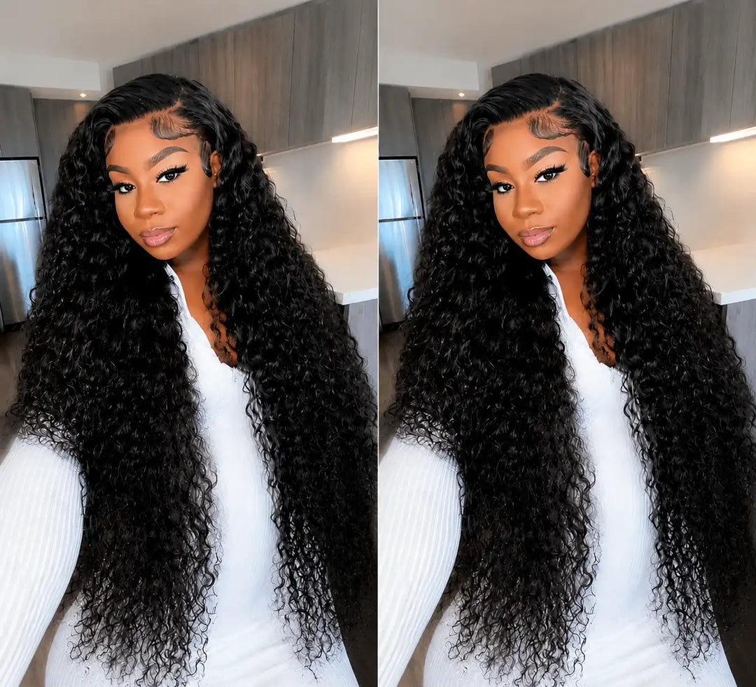 30 32 34 36 38 Inch Bussdown Lace Front Human Hair Wig 200% 250% High Density