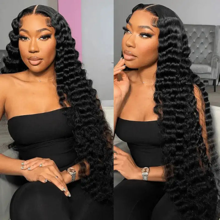 30 32 34 36 38 Inch Bussdown Lace Front Human Hair Wig With Extra Long Length And Full Volume