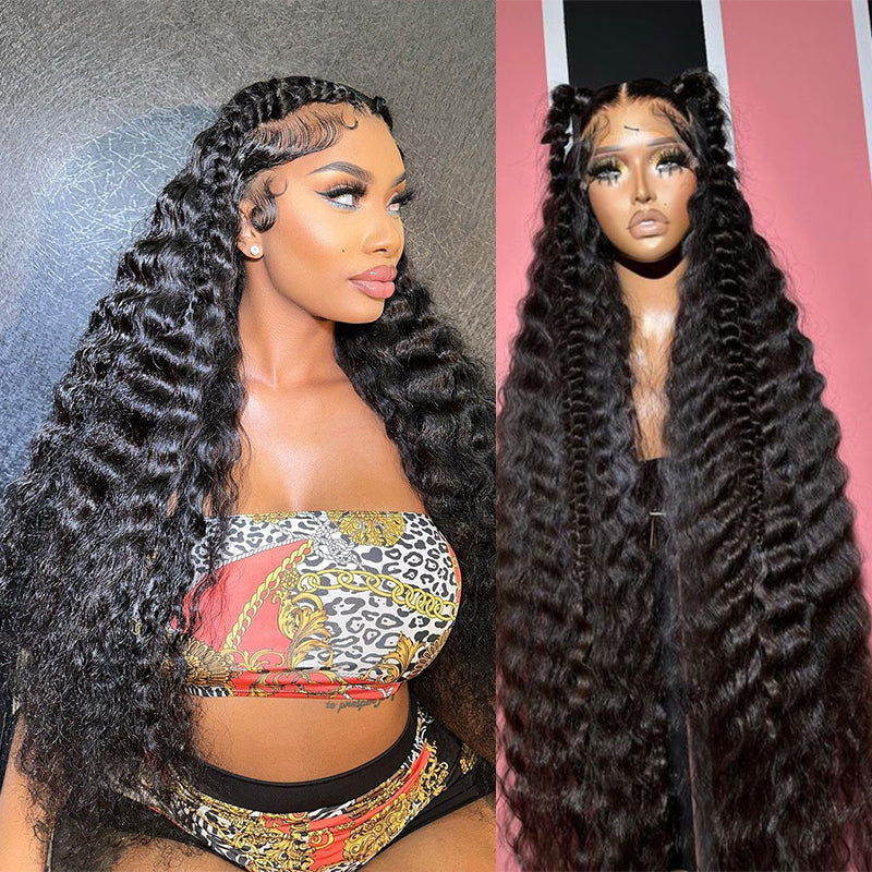 Aliglossy 30 32 34 36 38 Inch 200 250 Density 13x4 Lace Front Human Hair Wigs Straight Body Wave Loose Wave Deep Wave Water Wave Hair Wig