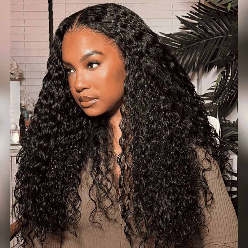 4x4 5x5 HD lace closure Water Wave wig, wet and wavy style, wear and go glueless