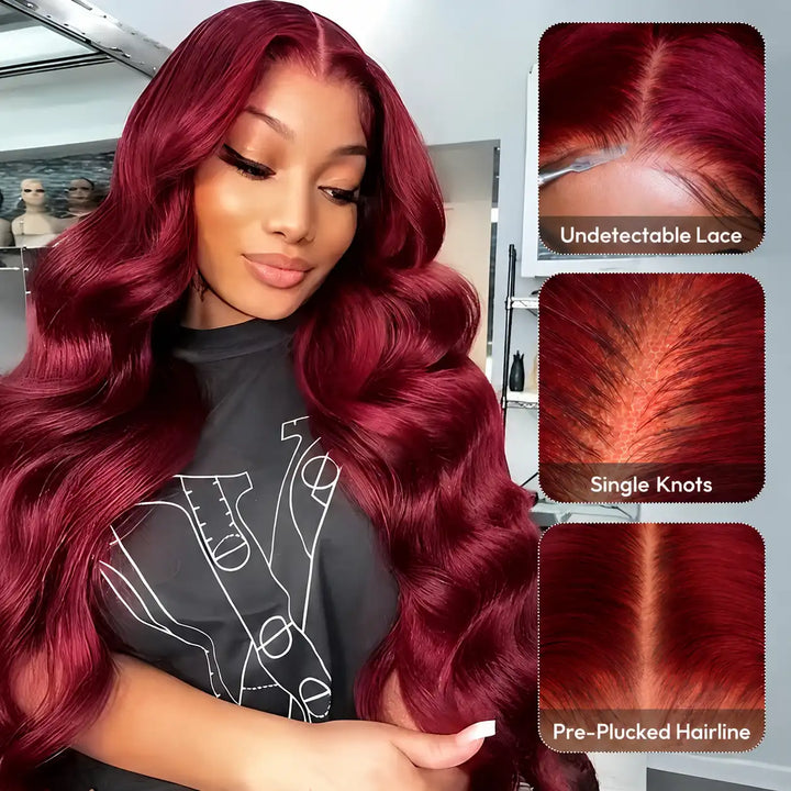 4x4 5x5 Pre Cut Wear Go 99j Glueless straight Wigs