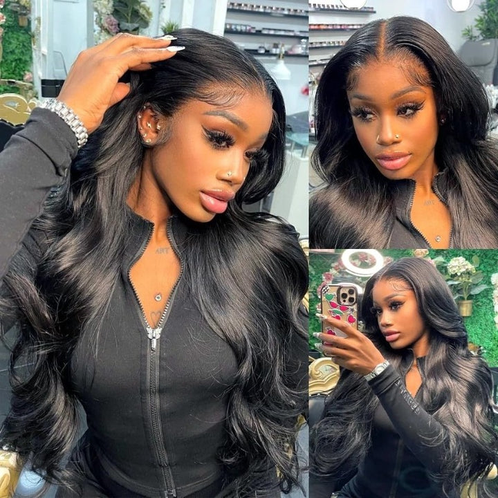4x4 5x5 lace closure human hair wig, Body Wave, glueless design