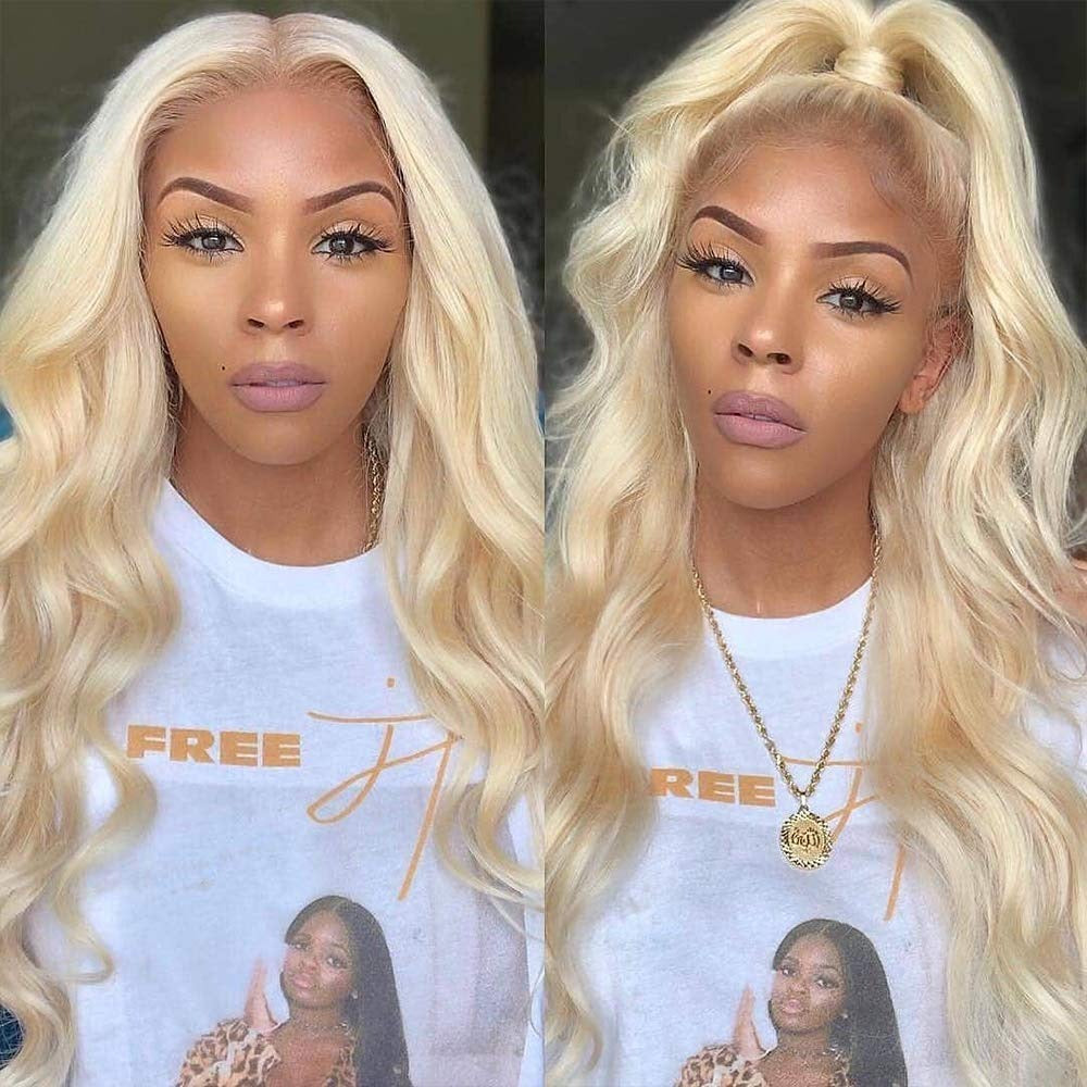 613 Blonde Body Wave human hair wig, 180% density, 13x4 HD lace