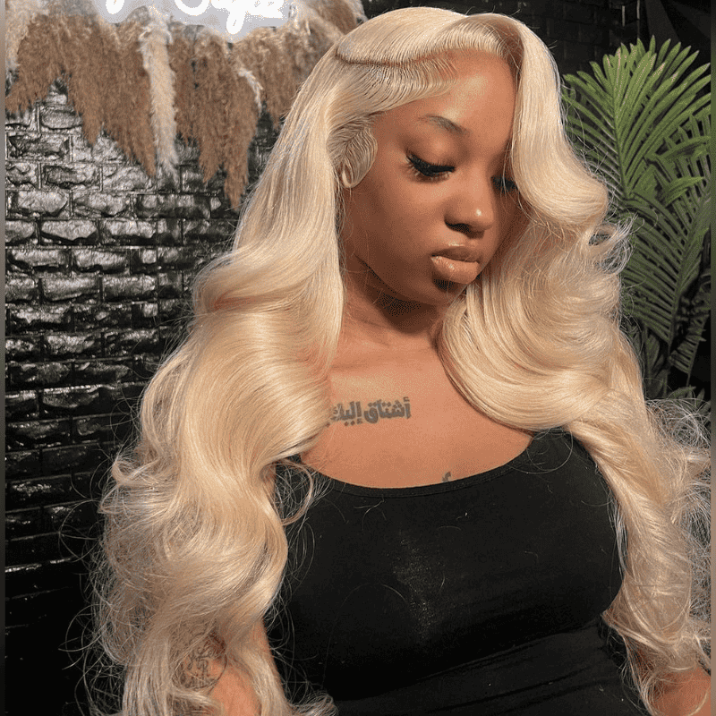 613 Blonde Body Wave human hair wig, 180% density, 13x4 HD lace
