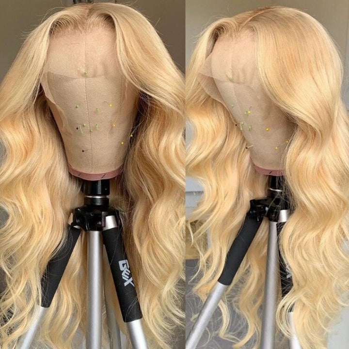 ALIGLOSSY 13 By 6 613 Blonde Straight/Body Wave Lace Front Wig 30 inch Buss Down HD Transparent Lace Frontal Human Hair Wigs