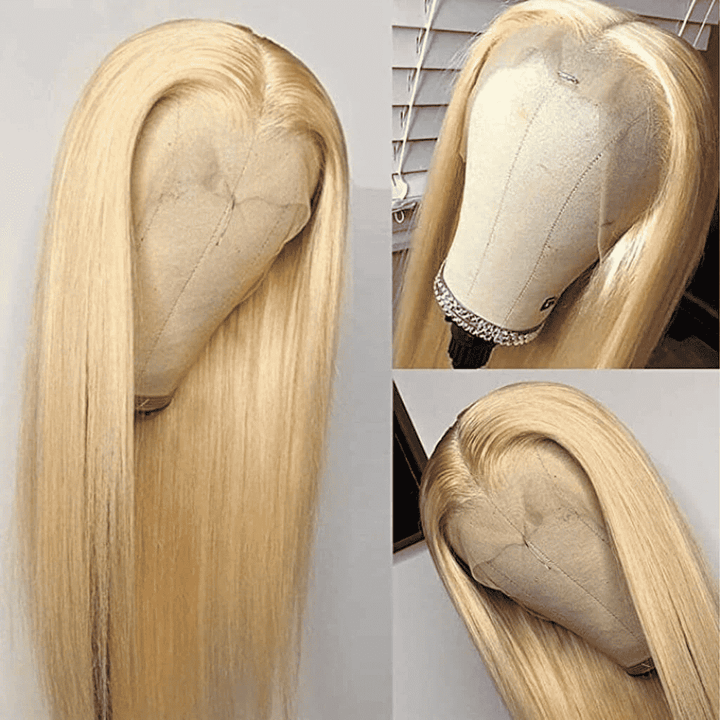 ALIGLOSSY 13 By 6 613 Blonde Straight/Body Wave Lace Front Wig 30 inch Buss Down HD Transparent Lace Frontal Human Hair Wigs