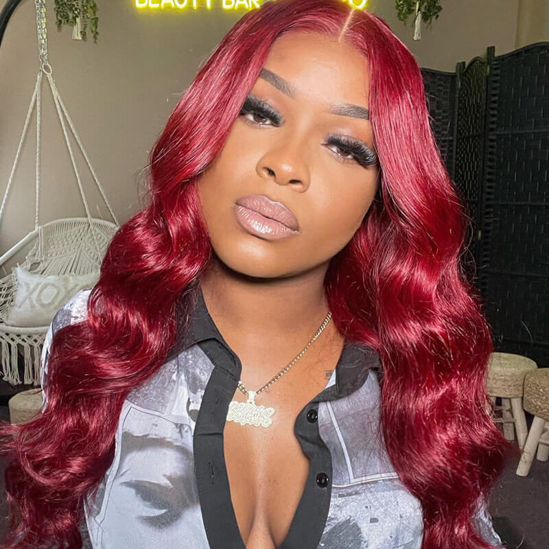 99J Body Wave Glueless Human Hair Wig Natural Hairline