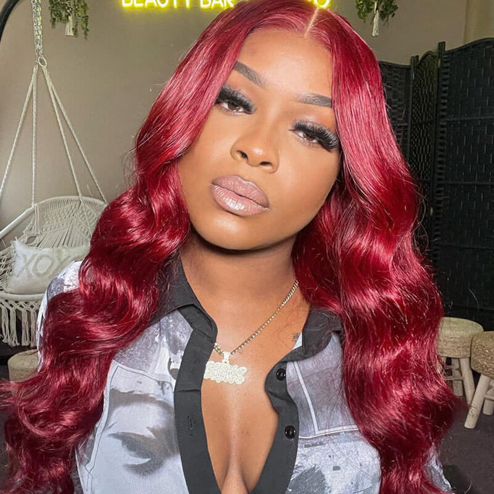 99J Body Wave Glueless Human Hair Wig Natural Hairline