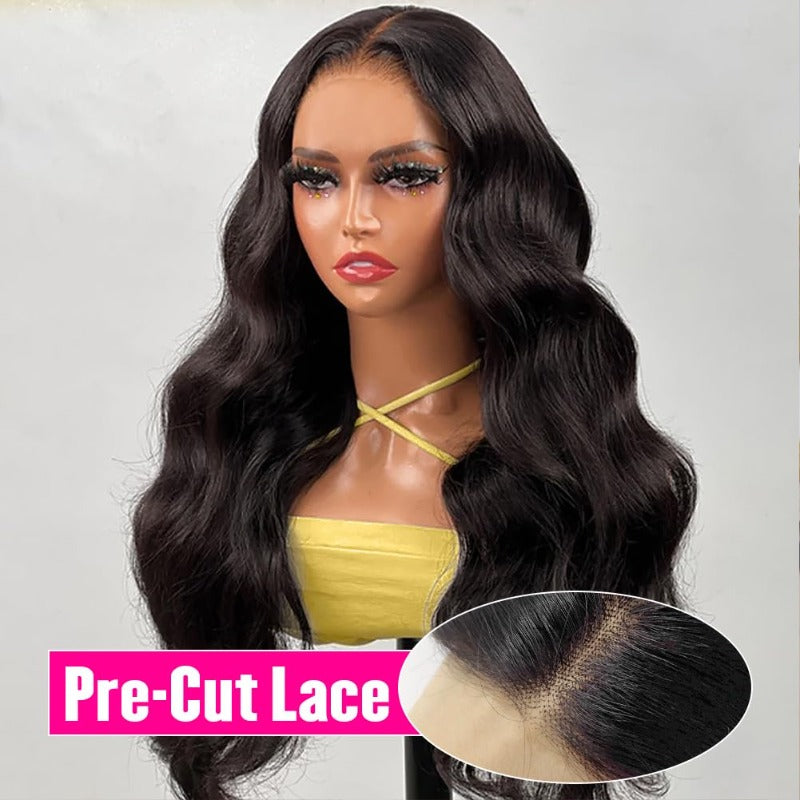 ALIGLOSSY 180% density body wave glueless wig with beginner friendly pre-cut lace