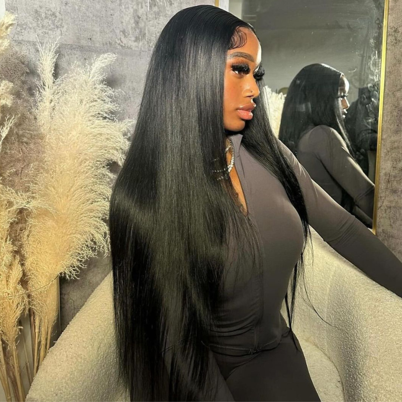 Large Cap Size Wigs For Big Heads 13x4 Lace Frontal Human Hair Wig ALIGLOSSY