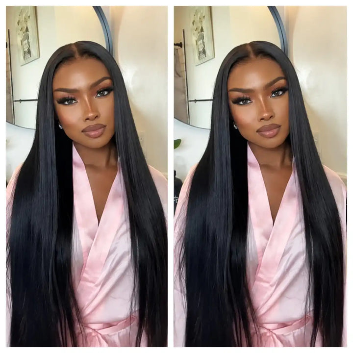 Aliglossy 30 inch Buss Down Wig 32 34 36 38 Knee Length Long Human Hair Wigs