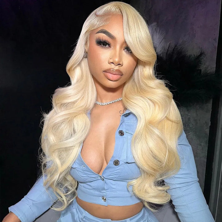 Aliglossy 613 Body Wave lace front human hair wig