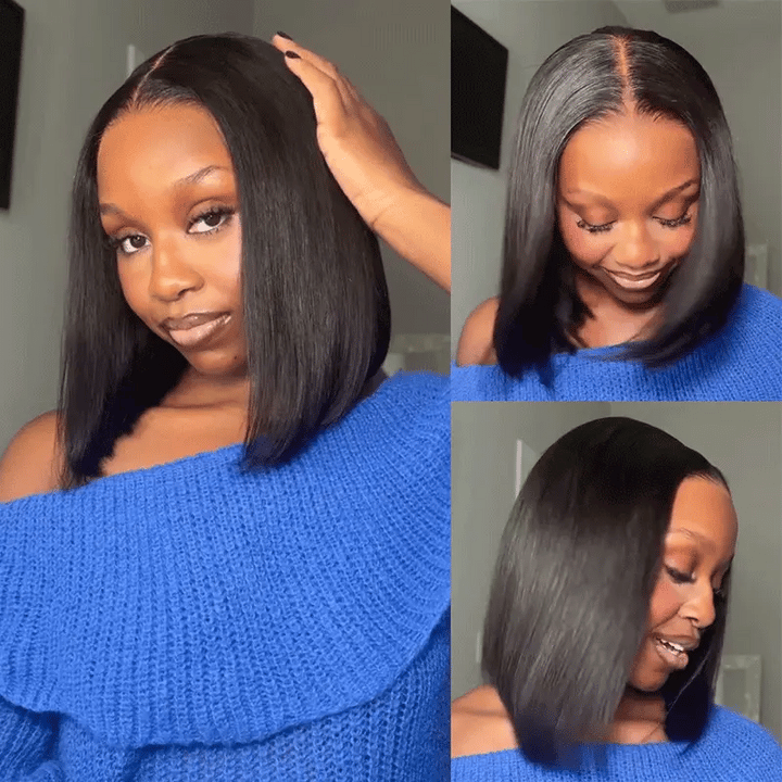 Aliglossy Bob Straight Wig Human Hair 