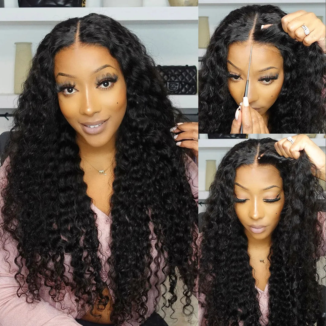 Aliglossy Glueless Deep Wave Wig