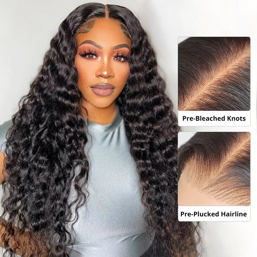 Aliglossy loose deep wave hd lace wig