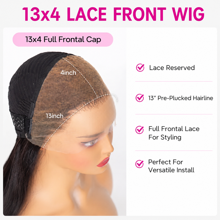 Beginner-friendly glueless body wave lace wig, pre-plucked and bleached