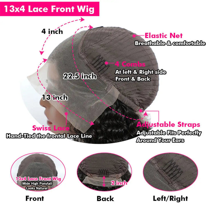 Body Wave 13×4 13×6 Undetectable HD Lace Front Human Hair Wigs