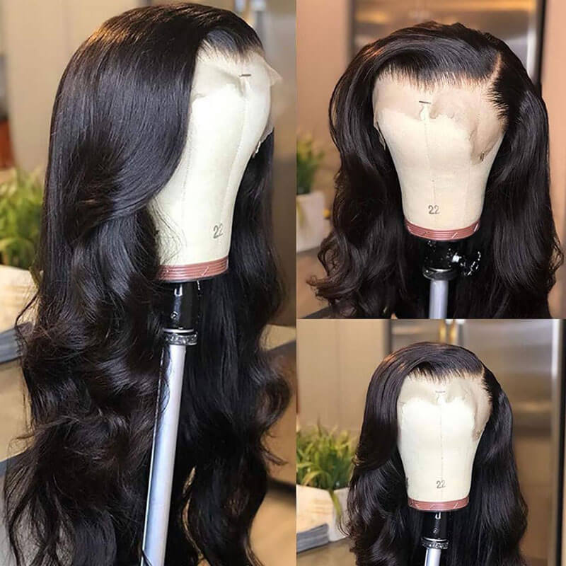 Body Wave human hair wig, 180% density, 13x4 HD lace front