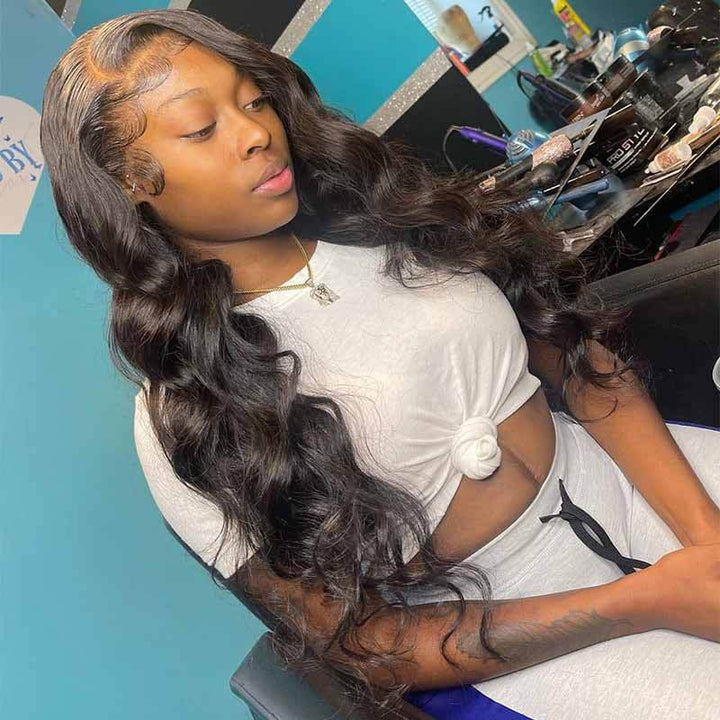 Body Wave lace front human hair wig, 4x4 13x4 HD transparent lace