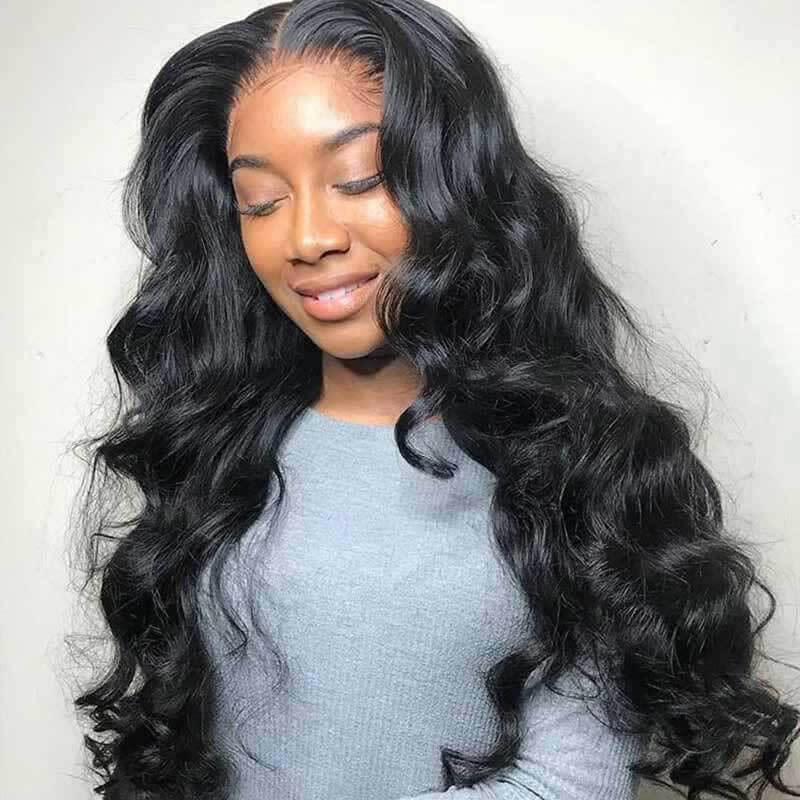 Body Wave lace front wig, 13x4 HD lace, glueless design