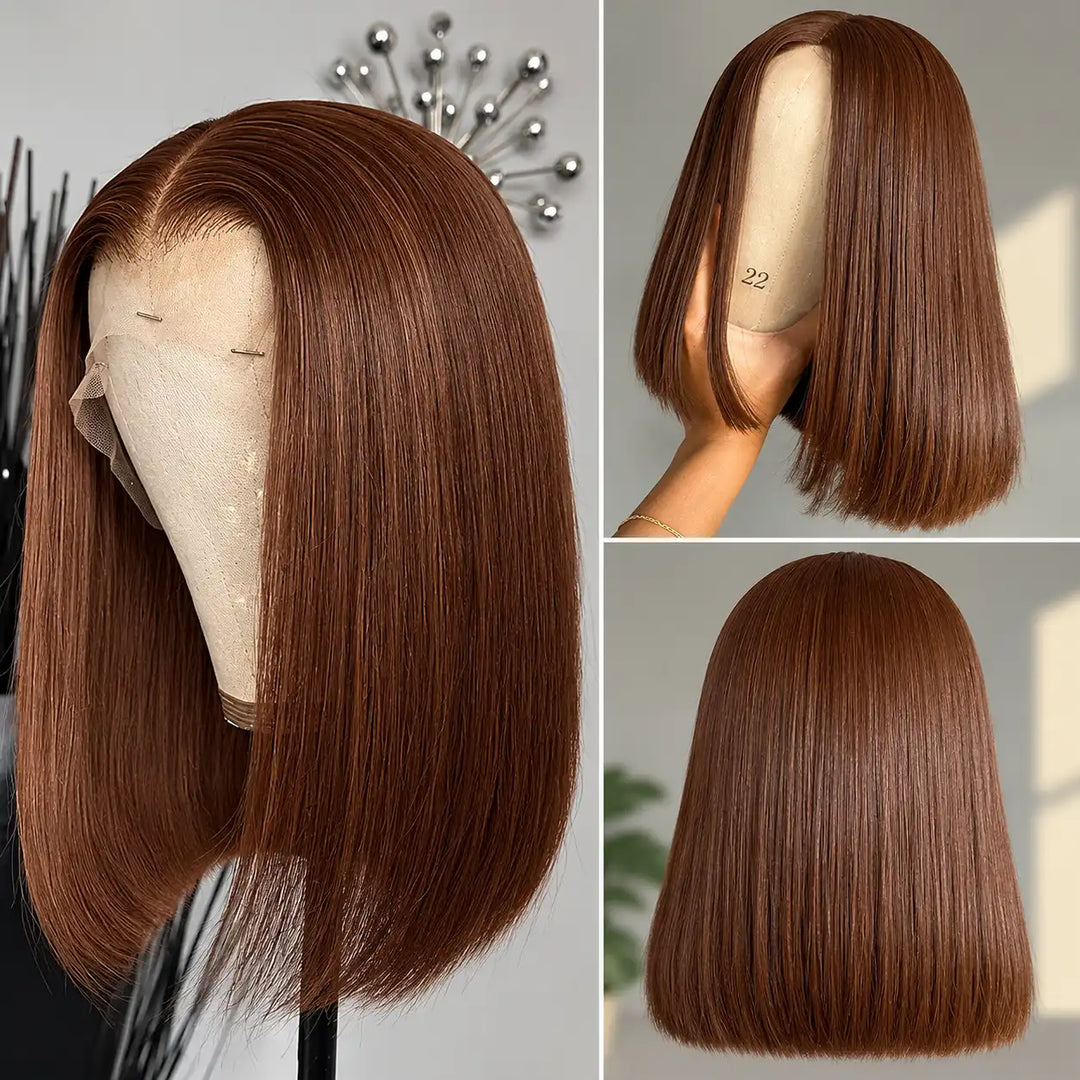 CHOCOLATE BROWN BOB STRAIGHT WIG 