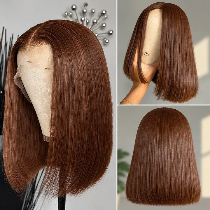 CHOCOLATE BROWN BOB STRAIGHT WIG 