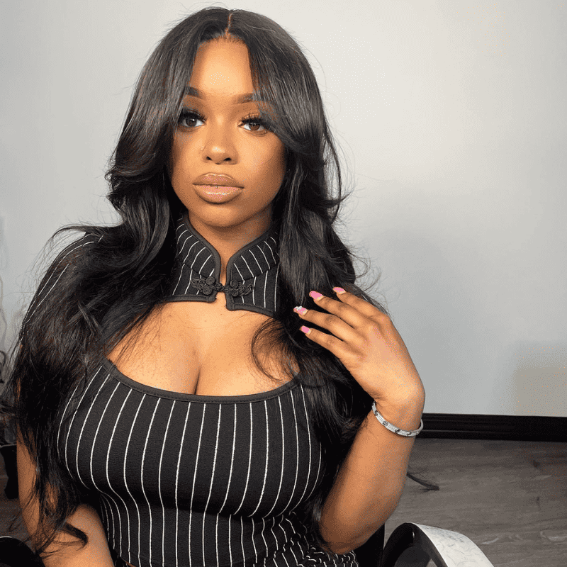Curtain Bangs Body Wave human hair wig, 200% 250% density, 13x4 lace