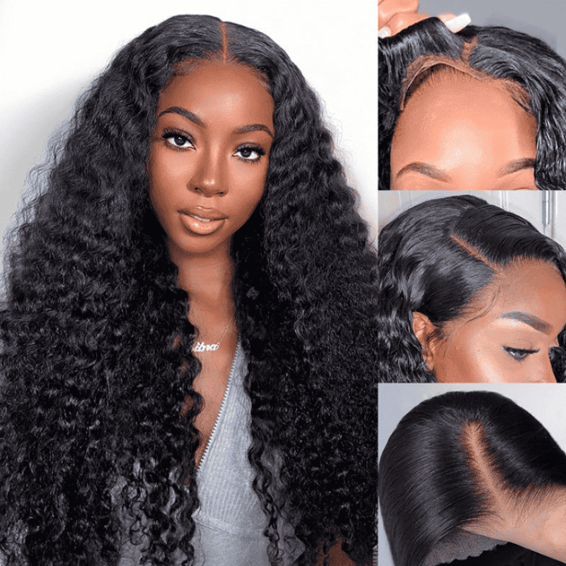 Deep Wave Bye Bye Knots glueless wig, 4x4 5x5 HD transparent lace, pre-cut