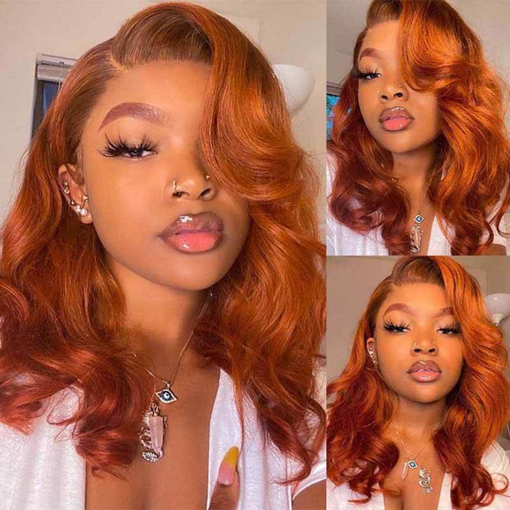 Ginger Body Wave 13x4 HD lace front wig, 180% density