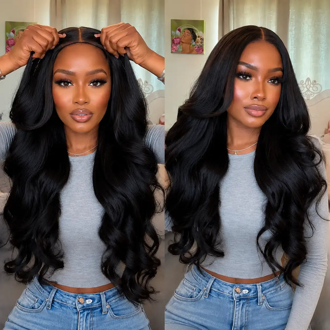 Glueless Body Wave Human Hair Wig 4x4 5x5 HD Lace Closure Pre Cut Wear And Go