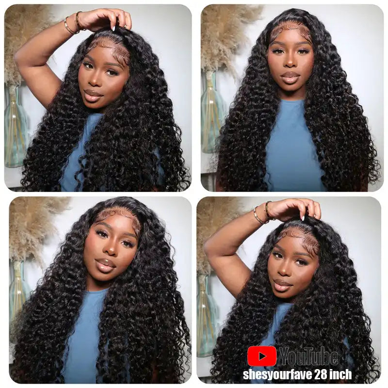 HD Transparent Lace Deep Wave Human Hair Wig 13x4 Frontal Lace Front