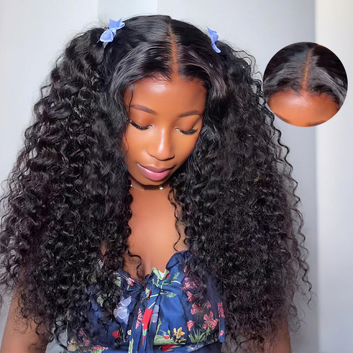 Pre-Plucked Baby Hair GLUELESS WATER WAVE LACE FRONT WIG