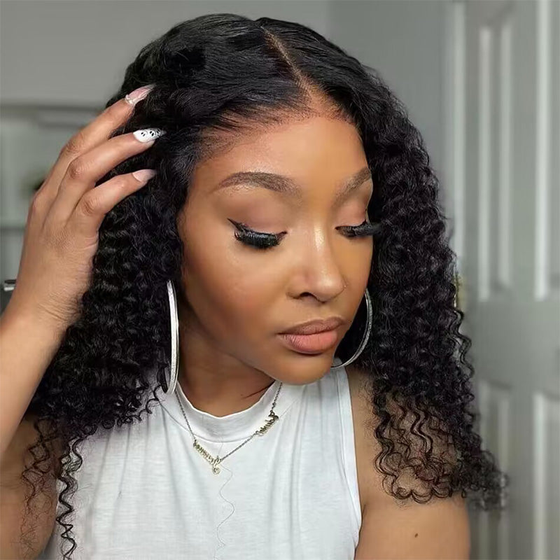 Pre-cut glueless wig, Kinky Curly texture, perfect for quick and easy daily install