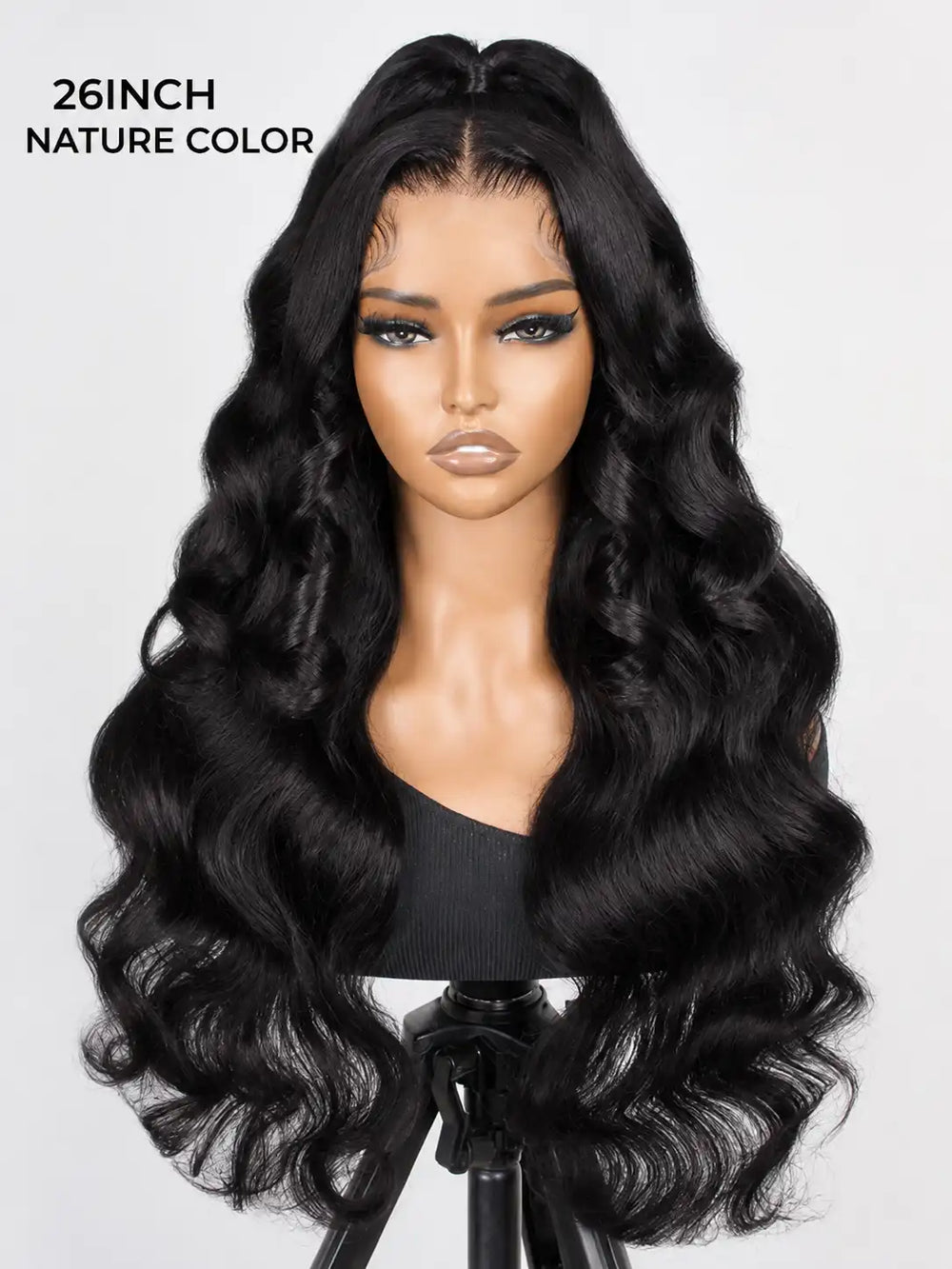 Pre-styled half up half down ponytail wig with pre-plucked natural hairline and melted HD lace