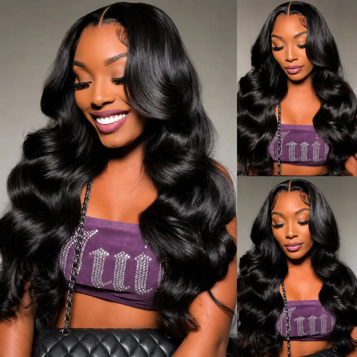 Pre Cut Glueless Body Wave Human Hair Wig Wear And Go Style