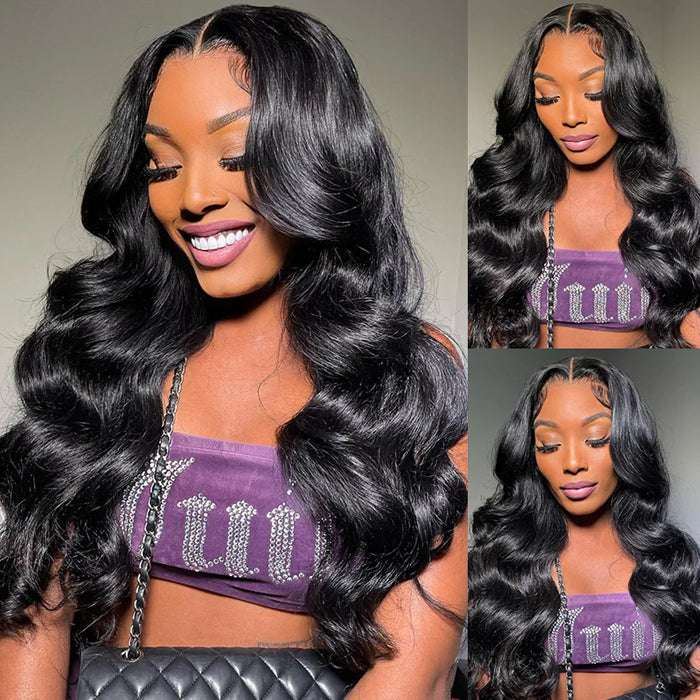 Pre Cut Wear and Go Glueless 4x4 5x5 lace closure body wave wig