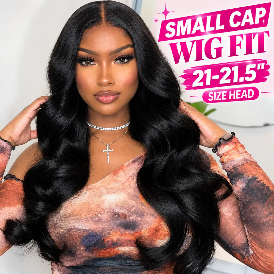 Small Cap Size 21.5 Inch Body Wave Human Hair Wig 13x4 HD Lace Front Wig 200% 250% Density Small Head Friendly Wig