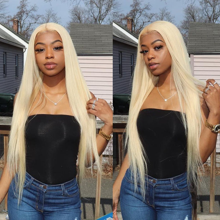 Aliglossy 613 Blonde Lace Front Wig Straight 