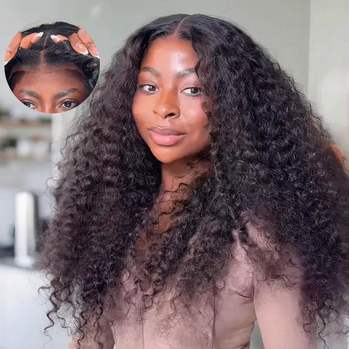Voluminous 250 Density GLUELESS WATER WAVE LACE FRONT WIG
