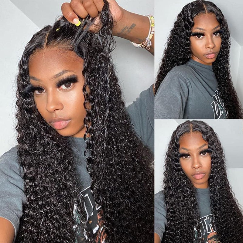 Water Wave Bye Bye Knots glueless wig, 4x4 5x5 HD transparent lace, pre-cut