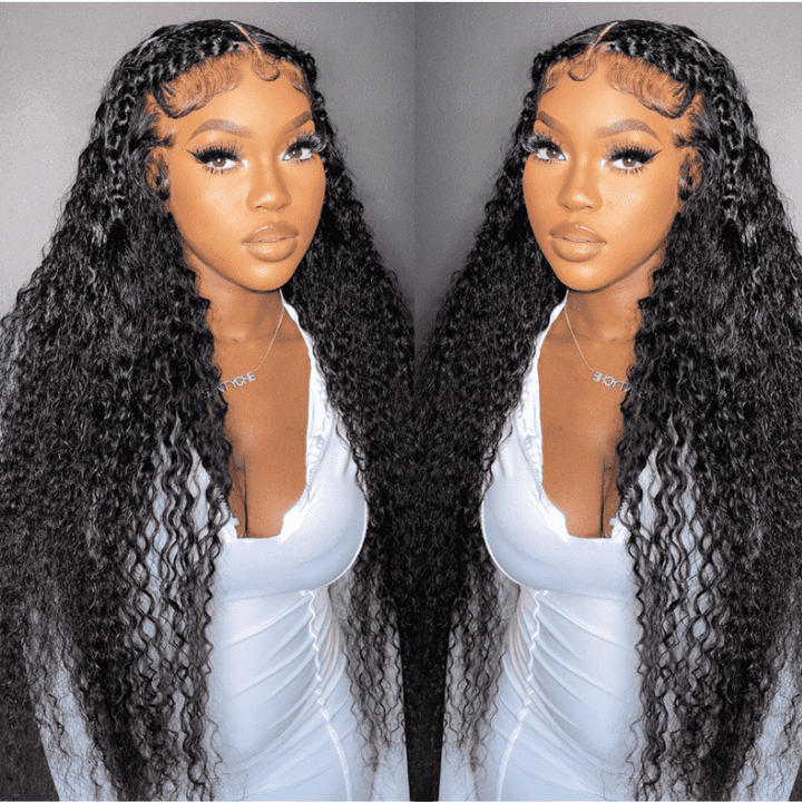 Water Wave lace front wig, 4x4 13x4 HD transparent lace, wet and wavy human hair
