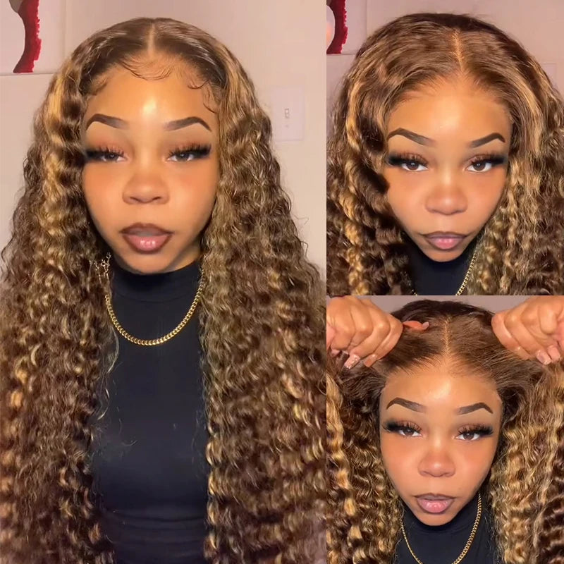 Wear Go Glueless Highlight Deep Wave Human Hair Wig 4x4 5x5 HD Lace Closure Pre Cut 2