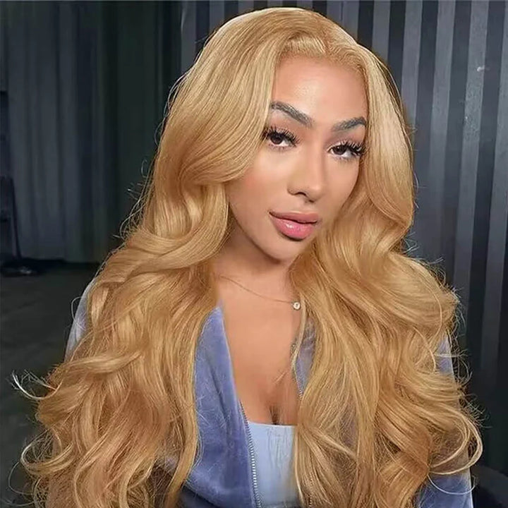 Wear Go Glueless Honey Blonde Body Wave Human Hair Wig Natural Look