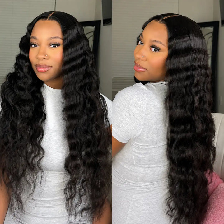Wear & Go Glueless Loose Deep Wave Human Hair Wig 4x4 5x5 HD Lace Closure Pre Cut 11