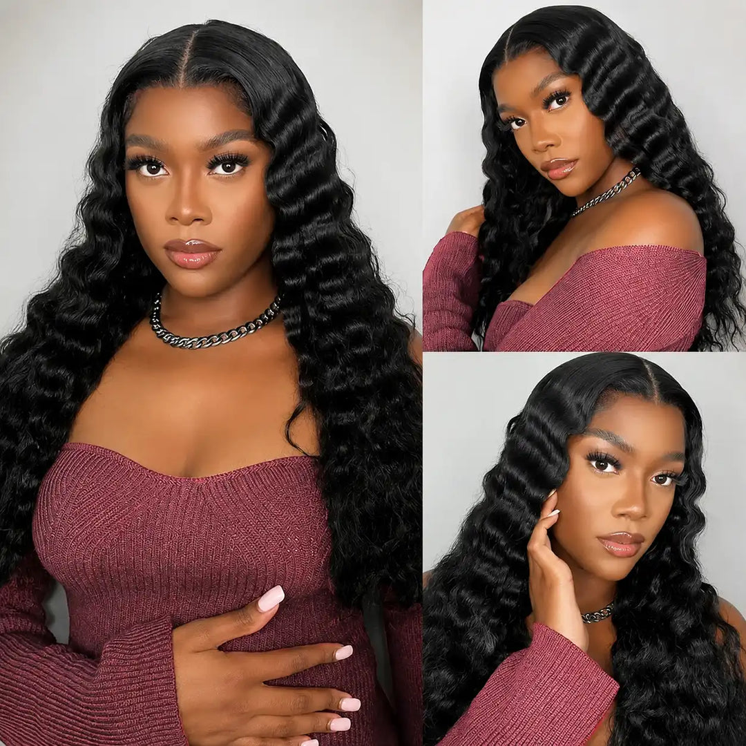 Wear & Go Glueless Loose Deep Wave Human Hair Wig 4x4 5x5 HD Lace Closure Pre Cut 6