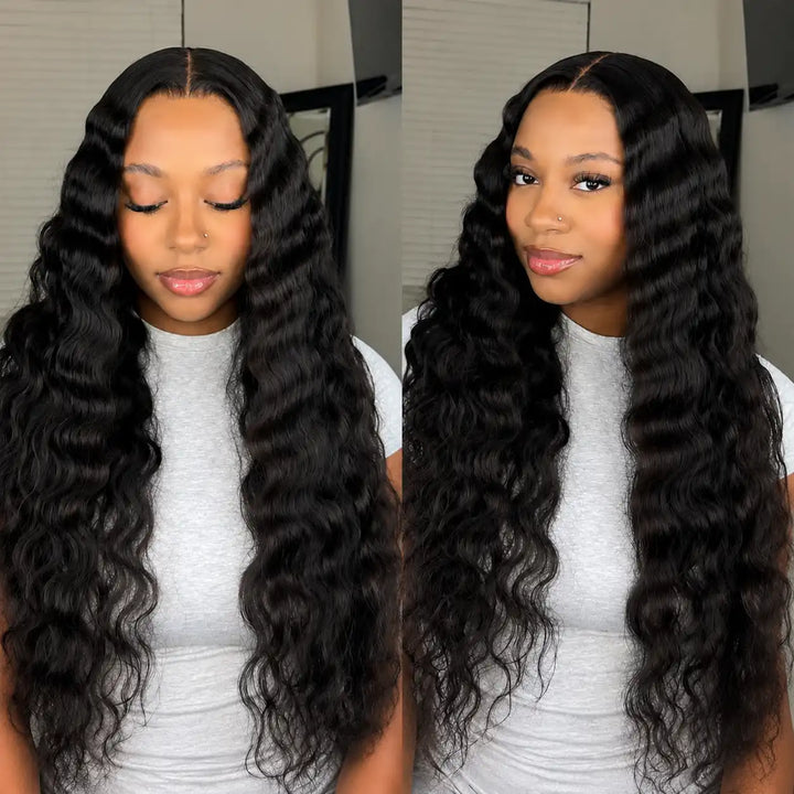 Wear & Go Glueless Loose Deep Wave Human Hair Wig 4x4 5x5 HD Lace Closure Pre Cut 8