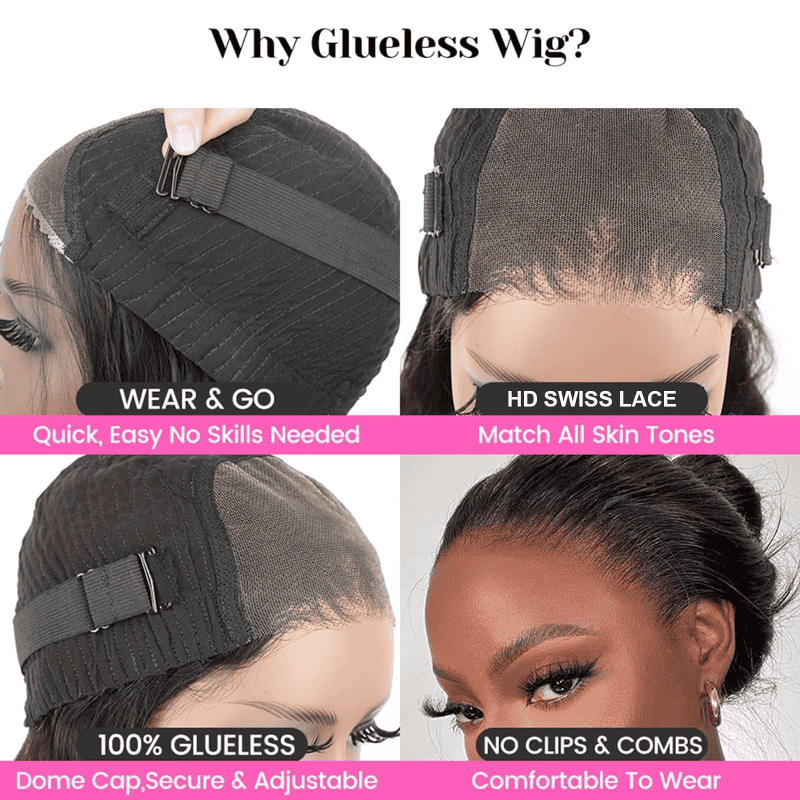 Wear and go Kinky Straight wig, beginner friendly 4x4 5x5 HD lace closure