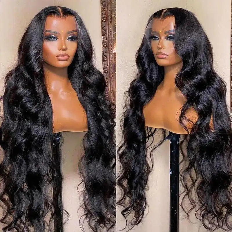 13×4 13x6 Body Wave Wig Undetectable HD Transparent  Wavy Lace Front Human Hair Wig 
