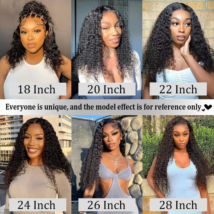AliGlossy Glueless Deep Wave Wig - Pre-Cut 4x4/5x5 HD Lace Closure Human Hair Wig for Beginners 180 Density