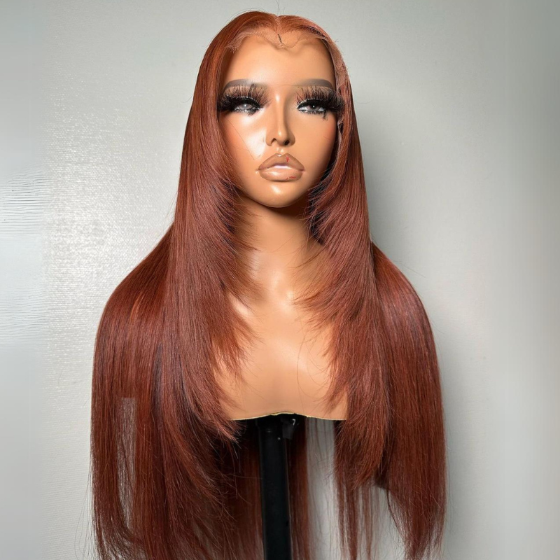 Brown wig transparent clearance